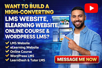 build lms educational website elearning website online course website tutor lms