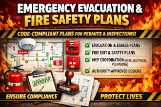 design emergency evacuation plan fire exit fire safety plan egress plan mep plan
