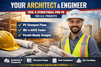 be architect, civil and structural professional engineer for your US project