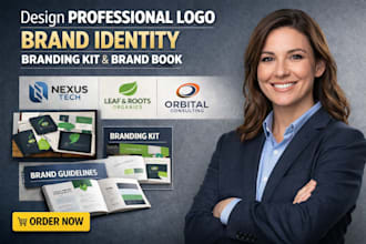 design professional logo brand identity guidelines branding kit and brand book
