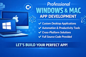 develop windows and mac desktop application, gui application, wpf, electron app
