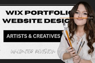 design a professional wix portfolio website for artists