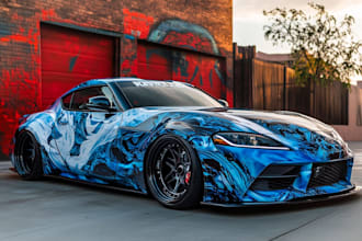 design car wrap, car livery, car decal, car sticker
