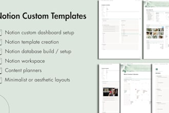 create customized easy to use notion dashboard for personal and professional use