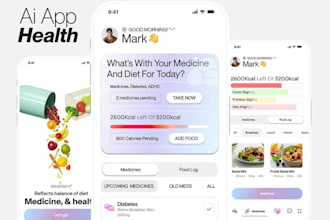 build smart ai driven health app, wellness coaches app, nutrition app