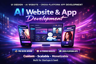 create ai image generator app, ai video generator website, photo editing app