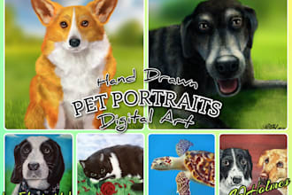 digitally paint a portrait of your pet