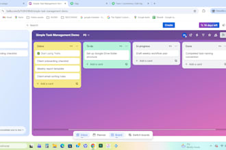 create a simple task tracker in trello or google sheets