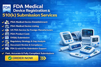 fda medical device registration device listing fda 510k submission documentatio