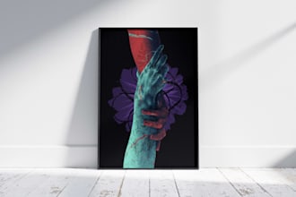 design an eccentric decorative poster