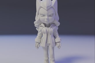 sculpt 3d art toys,3d cute mascot,3d model character, 3d chibi action figure,stl