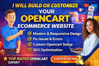 customize opencart fix bugs opencart ecommerce website professionally