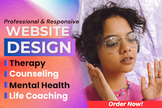 design a hipaa aware therapy or counseling website that books clients