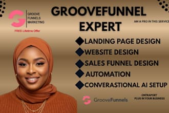design groove funnels, landing page, groove page