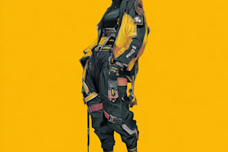 design anime character , cyberpunk character