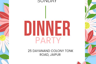 design an elegant dinner party invitation