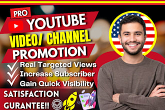 do fast USA youtube video promotion USA views channel growth monetization
