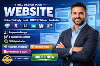 design xtgem strikingly ucraft site123 webador goodbarber ecommerce websites