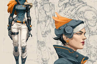 illustrate you as a cyberpunk style character