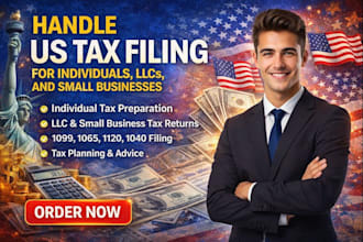 handle US tax filling for individuals llcs and small businesses