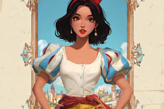 draw you as disney princess style