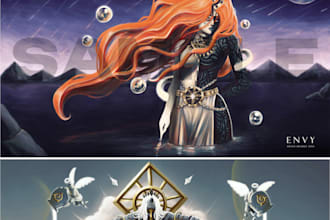do splash art and fan art illustration