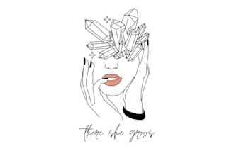 do minimalist custom vector art feminine line art illustration hand drawn logo