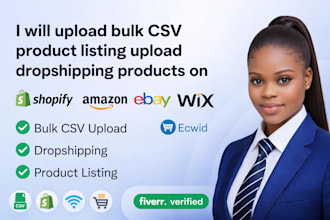 upload bulk csv product listing upload dropshipping products on shopify amazon