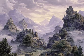 digitally paint fantasy landscape