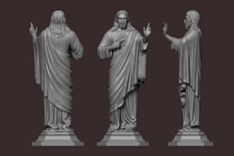 sculpt 3d head 3d face png svg into action figure stl obj file 3d printing