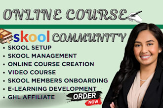 do ghl skool online community setup skool management online course creation