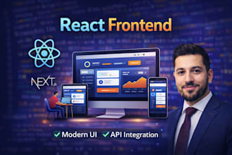 build modern react or nextjs frontend for your website or saas