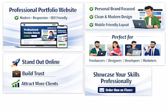 create design a professional portfolio website