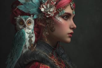 paint a realistic or fantasy portrait