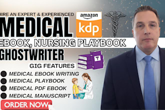 ghostwrite medical ebook, nursing playbook, workbook and journal, lead magnet
