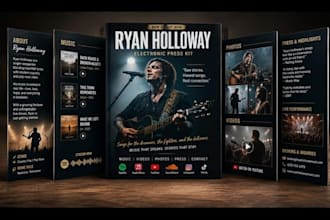 design epk band, artist, musician, branding, press kit dj press kit