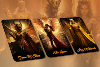 design custom tarot and oracle cards with unique digital art