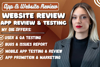 test and review your app or website with QA user testing detailed bug report