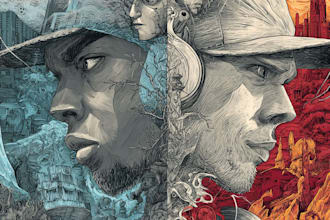 design your illustrated album cover art or music cover artwork
