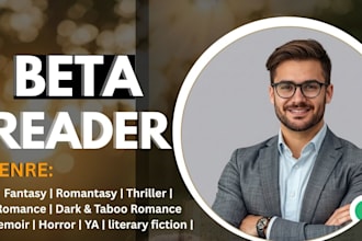 beta read critique literary fiction thriller ya fantasy and memoir horror novel