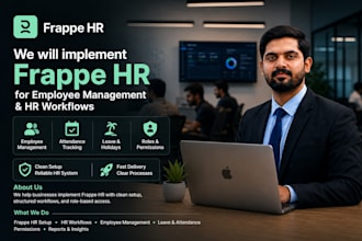 implement frappe HR for employee management and HR workflows