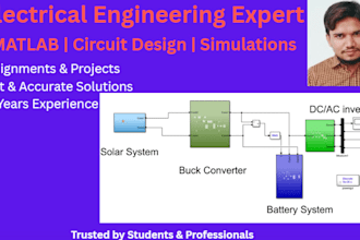 solve electrical engineering problems and matlab simulations