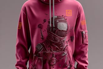 make a hoodie in a modern and trendy style