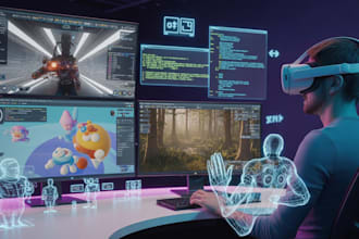 make 2d 3d ue4 ue5 unity multiplayer game with mobile pc or vr blueprint