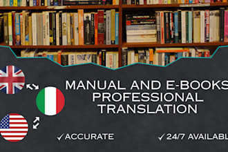 translate ebooks and manuals from english to italian