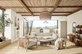 design your living room interior with realistic 3d renders