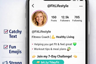 optimize your instagram or tiktok bio