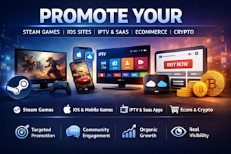 promote your steam game ios gaming website iptv saas app via reddit marketing