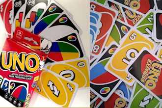 design card game box uno playing cards board game 3d mockup