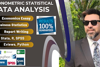 do statistical data analysis in stata, spss, r, eviews, economics, econometrics